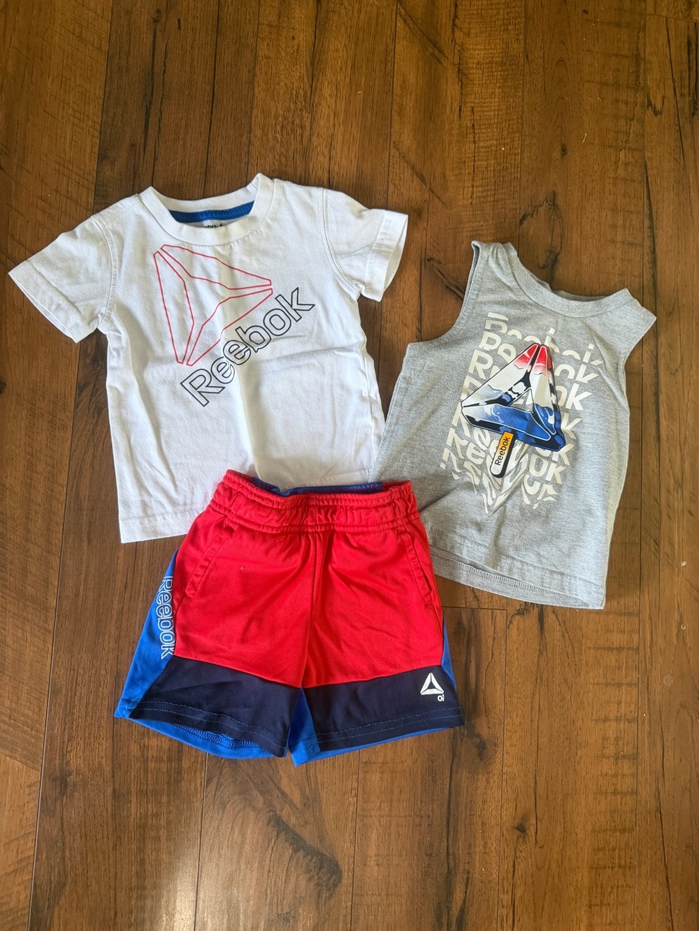 Reebok Kids 3-Piece Sport Set - White, Gray & Red